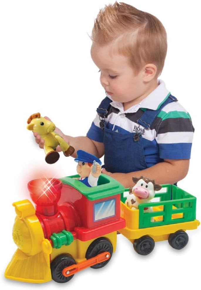 kiddieland choo choo train with sound and farm animals