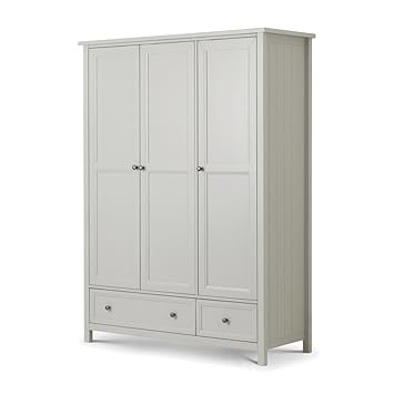 Happy Beds Maine Dove Grey 3 Door 2 Drawer Solid Pine Wooden