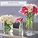 Royal Imports Flower Glass Vase Decorative Centerpiece for Home or Wedding - Tall Rectangle Shape, 14