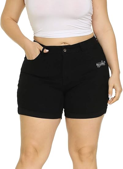 plus size jeans shorts