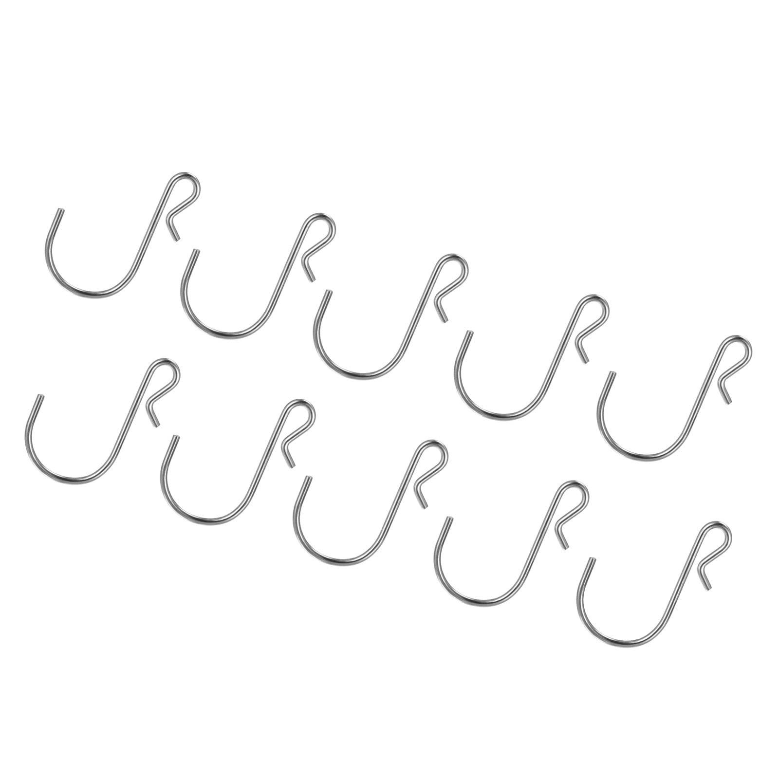 YOKIVE 20 Pcs S Hook, Metal Hanger Hanging DIY Crafts Lantern, Great for Kitchen, Home, Daily Use (Silver, 1.9x1.1-Inch)