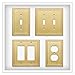 Franklin Brass W35065-BB-C Classic Beaded Double Decorator Wall Plate/Switch Plate/Cover, Brushed Brass