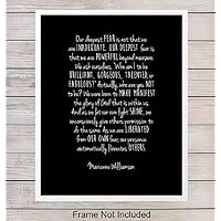 Marianne Williamson Deepest Fear Quote Wall Art Print - Perfect Home Decor for Office, Bedroom, Bathroom, Dorm - Inspirational, Motivational, Spiritual Gift for Women - Unframed 8X10 Photo