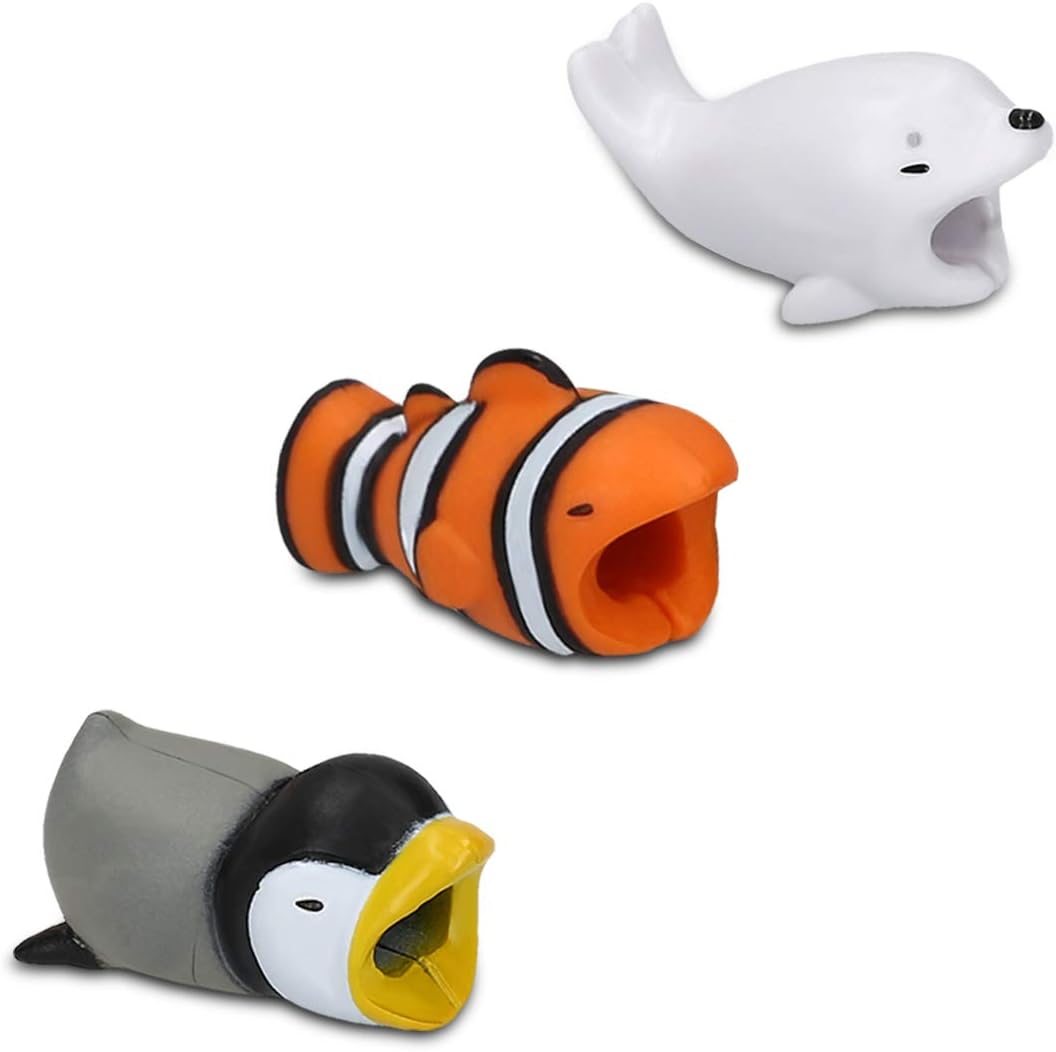 Kwmobile Animal Charger Cable Protector 3 Pack USB Charging Cord