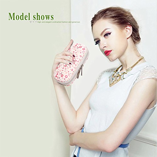 Skycase Sunglasses Case for Women Semi Hard Eyeglasses Case Holder Floral 62