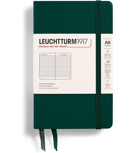Amazon.com : LEUCHTTURM1917 - Notebook Hardcover Pocket A6-187