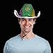 Windy City Novelties LED Light Up Sequin Cowboy Hat - Unisex (Mardi Gras)