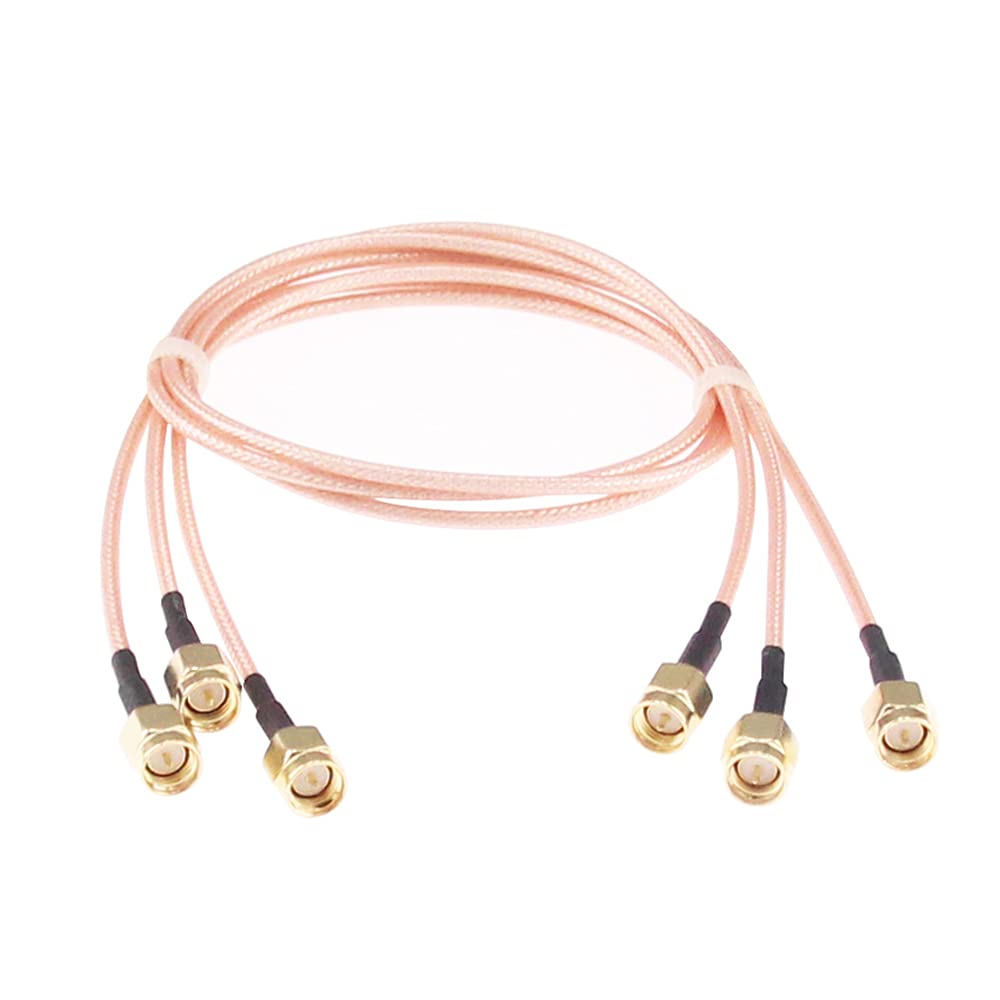 RFaha 3pcs RF coaxial Coax SMA Male to SMA Male Antenna Extender Cable Adapter Jumper RG316 20in 50cm Cable(F01-3)