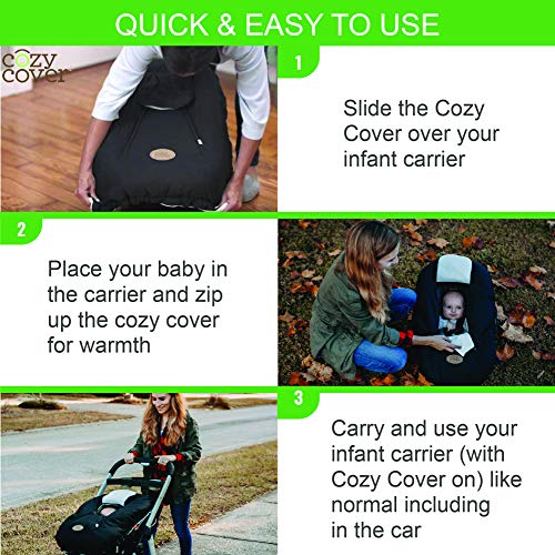 Cozy Cover Infant Car Seat Cover (Pink Camo) - the Industry Leading Infant Carrier Cover Trusted by Many Moms Worldwide for Keeping Your Baby Cozy, Warm