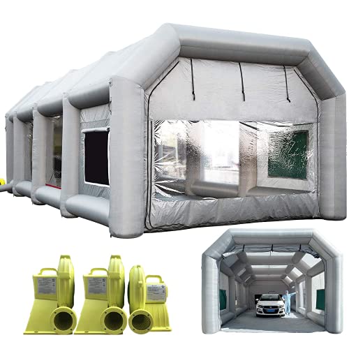 Sewinfla Professional Inflatable Paint Booth 33x16.5x11.5Ft with 3