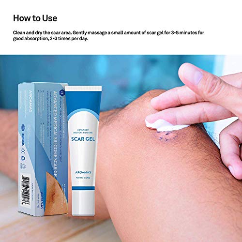 Aroamas Advanced Scar Gel MedicalGrade Silicone for Face, Body