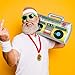 6 Pcs Inflatable Boombox Toy, 80's 90's Boom Box Party Supplies for Old School Themed Party, Hip Hop Accessories and Rappers B-Boys Party Decoration(16.5 Inches)