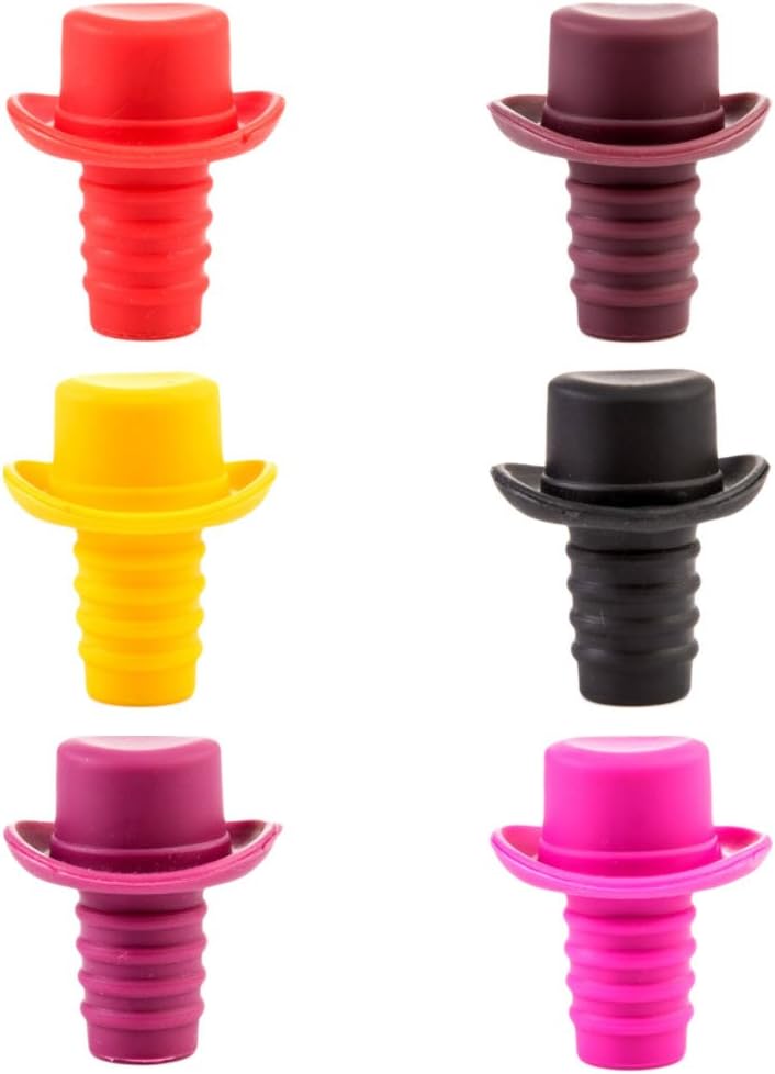 1Pc Cute Wine Bottle Stoppers Hat Shape Silicone Bottle Stopper - Random Color