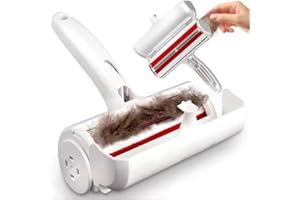 GENERIC Chom Chom Roller Pet Hair Remover and Reusable Lint Roller - ChomChom Cat and Dog Hair Remover for Furniture, Couch, Carpet and Bedding - Portable, Multi-Surface Fur Removal Tool