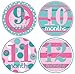 Mumsy Goose Baby Girl Stickers Tropical Monthly Bodysuit Stickers 1-12 Month Milestones Pink Flamingo