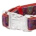 Blueberry Pet 5 Colors Soft & Comfy Paisley Flower Print Neoprene Padded Dog Collar, Red-Violet, Small, Neck 12