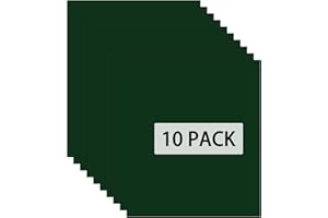 FUNKAKA Dark Green HTV Heat Transfer Vinyl Sheets, 12" x 10" Glossy Dark Green Iron on Vinyl for T-Shirt, 10 Sheets Sticky HTV Vinyl for All Cutter Machines Easy to Cut & Weed for Heat Vinyl Design