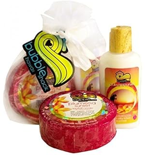 Hawaii Bubble Shack Loofah Soap & Body Lotion Duo Set Plumeria