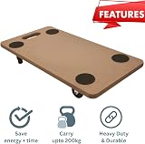 Trendi 200 kg Dolly Trolley with Eva Foam Grips MDF Platform Pack of 2 view 4