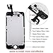 for iPhone 6 Plus Screen Replacement LCD Screen Full Assembly Kit with Front Camera + Ear Speaker + Proximity Sensor + Repair Tools + Glass Screen Protector by IEZFIX (6Plus Black)