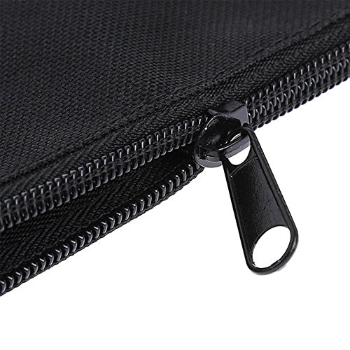 Zipper Canvas Tool Kit Bag,Simple Style Canvas Tools Set Bag,Pouch Waterproof Chainsaws Lawn Mowers Tool Bag(11.8cmx19cm,Black)
