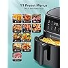 TaoTronics Air Fryer, Large 5.7L 1750W Oven with Touch Control Panel, 11 Preset Menus and 50 Recipes , Nonstick Easy Clean, Auto Shut Off, Black