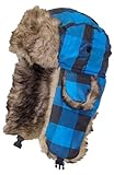 Y&W Child/Kid Checkered/Plaid Nylon Russian/Aviator Winter Hat (One Size)