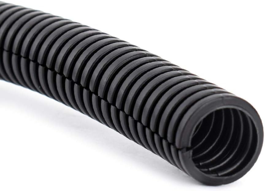 Photo 1 of ZhiYo 50FT 3/4” Wire Loom Split Tubing Auto Wire Conduit Flexible Cover | High Temperature Heat Resistant -40F to 257F | Plastic Cover for Electrical Wires & Cables