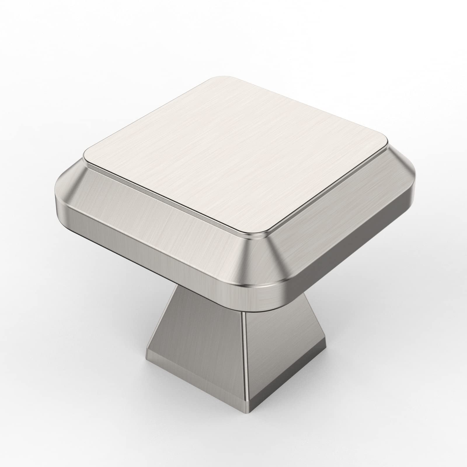 Amerdeco 10 Pack Brushed Satin Nickel Cabinet Knobs Single Hole Cabinet Pulls Zinc Alloy Dresser Knobs Round Drawer Knobs and Pulls for Bathroom Cabinets UK0015