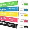 Gritin Resistance Bands, [Set of 5] Skin-Friendly Resistance Fitness Exercise Loop Bands with 5 Different Resistance…