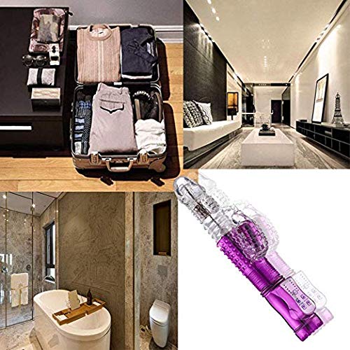 dingling372 Rabbit Toys for Women and Couples - Wireless C -litor M -assager - 12 Speeds - T -hrusting R -otating Beads - Large Size - Purple