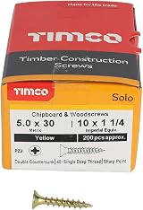 TIMCO Solo Chipboard Wood Screws Gold 5.0 x 30mm - Box of 200 view 3