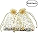 Foxnovo Organza Drawstring Gift Bags (100Pcs-Golden)