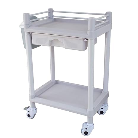 Amazon Com Utility Carts 2 Shelf Plastic Abs Beauty Shop Trolley