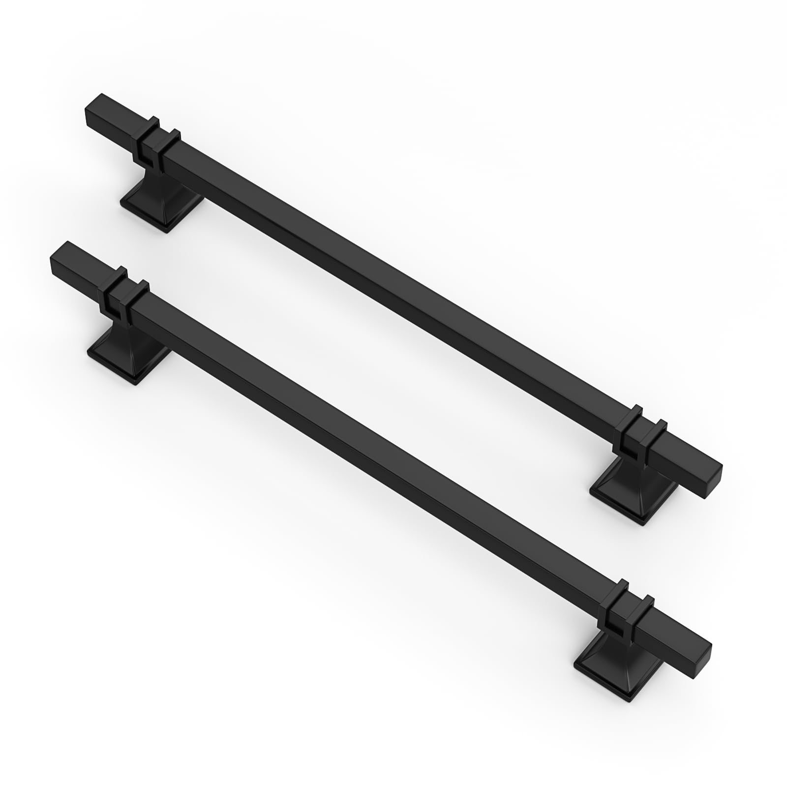 Photo 1 of Lepatape 10 Pack 8 Inch Black Cabinet Handles Matte Black Cabinet Pulls, Square Kitchen Cabinet Handles Dresser Drawer Pulls Kitchen Cabinet Hardware