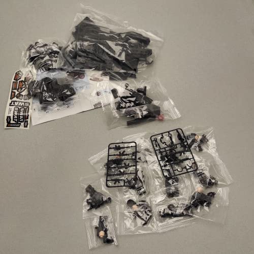 thumbnail image 2 of SWAT Military Building Block Set - 12 Piece SUV & Soldiers With Weapons 2 of 13