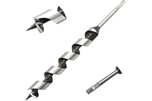 CHCYWJGJ Auger Drill Bit for Wood, 1" Diameter x 12 Inch Length, 3/8-Inch Hex Shank, Long Drill Bits Soft and Hard Wood, Plastic, Drywall and Composite Materials