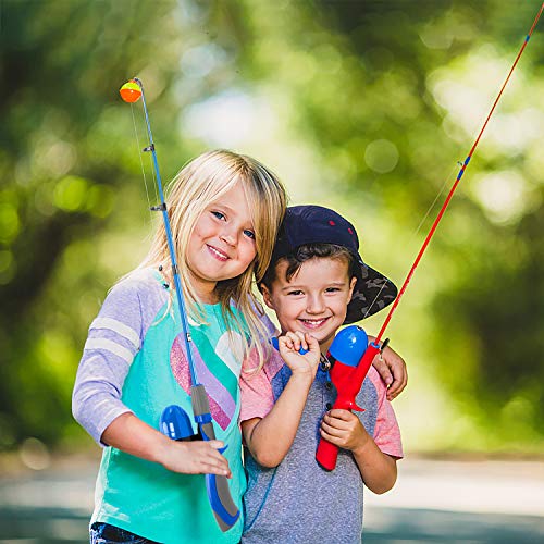 PLUSINNO Kids Fishing Pole, Portable Telescopic Fishing Rod Combos Full