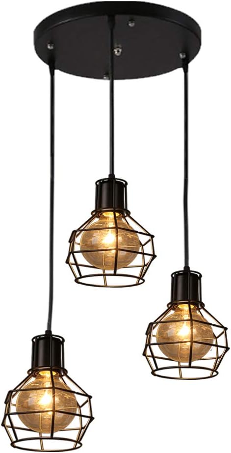 e27 lampara colgar negro geometria