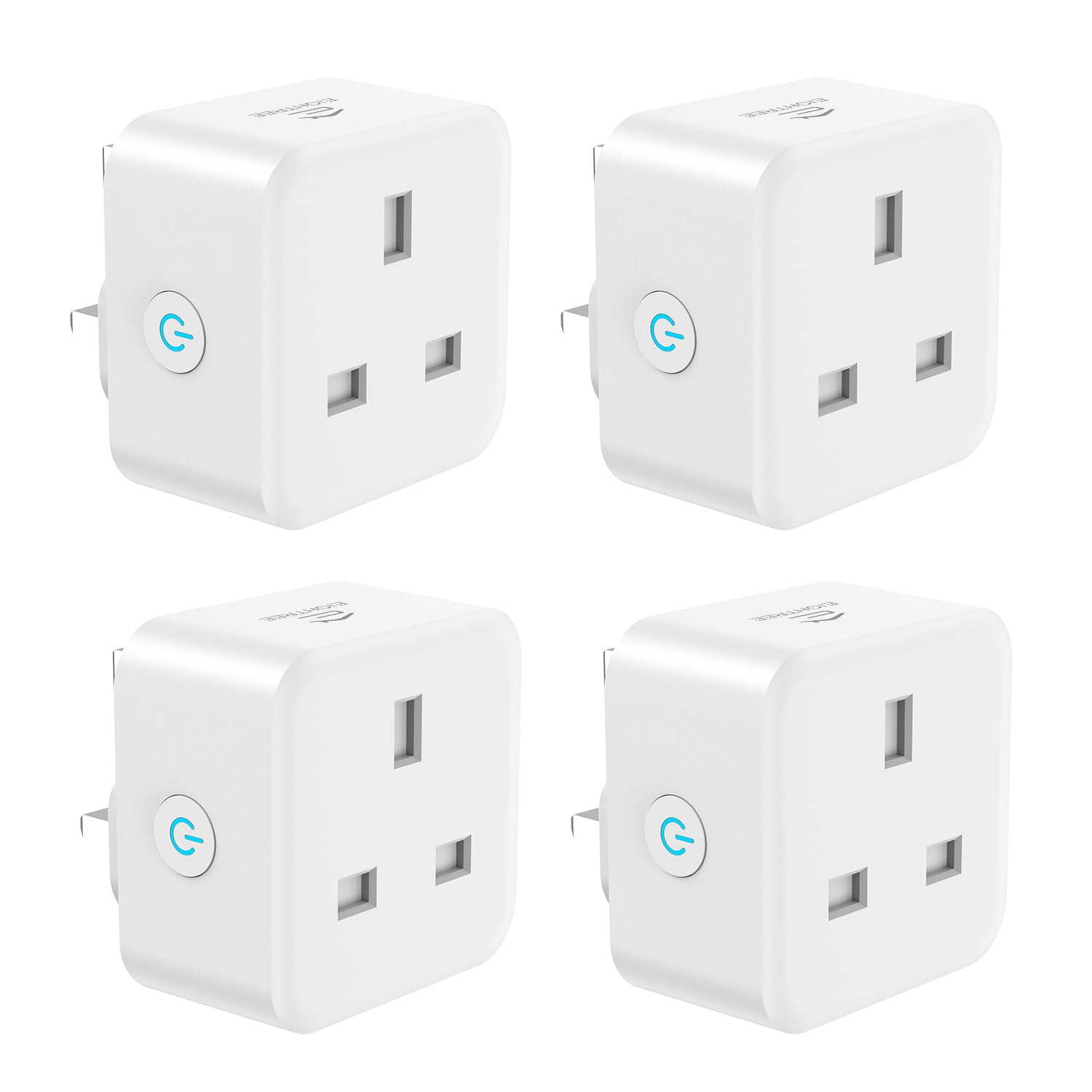 EIGHTREE Smart Plug with Energy Monitoring, 13A Smart Plugs that Work with Alexa, Google Home, SmartThings, Wireless Remote Control Timer Plug, 2.4 GHz Only Wi-Fi Plug