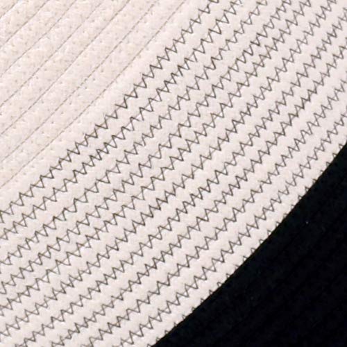 OrganiHaus XXL Cotton Rope Basket in Black and Off White with Stitches | Tall 15x18 Storage Basket w - //medicalbooks.filipinodoctors.org