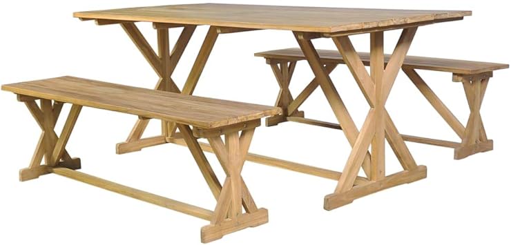 Tidyard 3 Pcs Mobilier De Salle A Manger Mobilier De Jardin