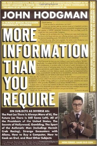 More Information Than You Require Hodgman John 9780525950349 Amazon Com Books