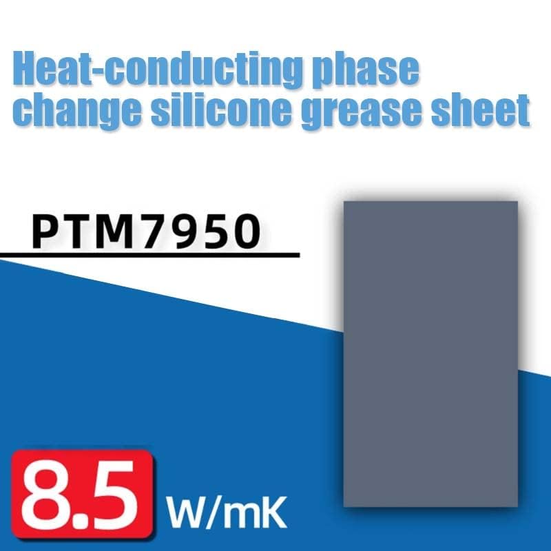 TERRIFI Phase Change Sheet Thermal Conductive PTM7950, 40x80x0.2mm, 8.5W/mK CPU Silicone Grease Thermal Pad for Laptop, GPU, Game Machine (40x80mm)