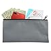 DALIX Zippered Money Pouch Bank Bag Security Deposit Bags Assorted Colors 6 Pack