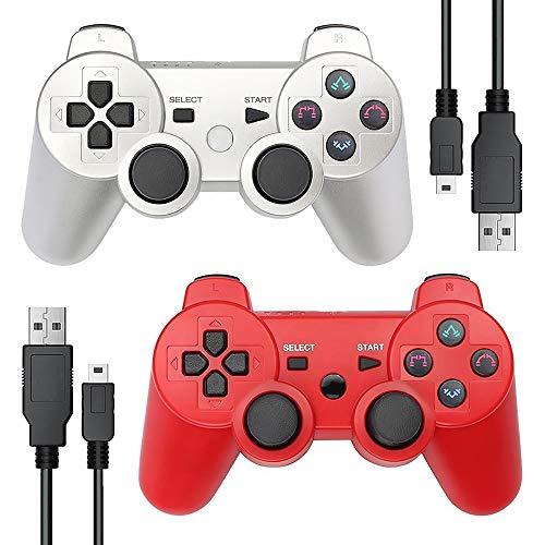 Autker PS3 Controller Wireless Game Controller with Double