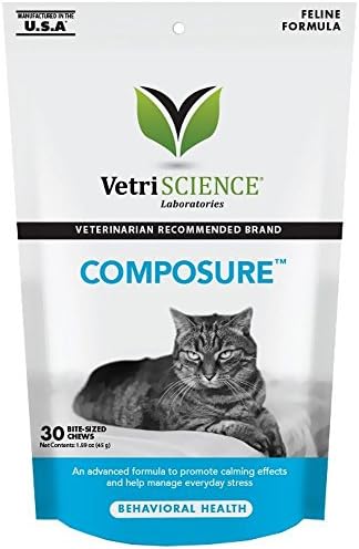 VetriScience Laboratories - Composure Feline, 30 Bite-Sized Chews