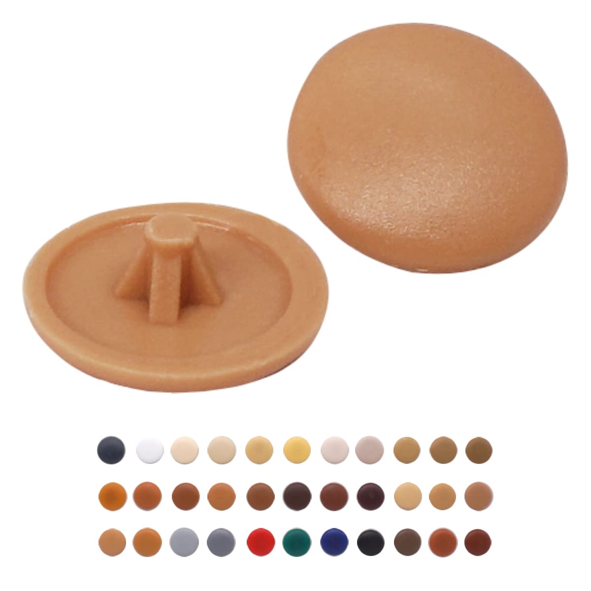 (Pack of 50 pcs) Pozi Screw Cover Caps 12 mm Diameter, Pozidriv Head Clip On Plastic Covers, Furniture Decorative Cap (50, Beech S22)
