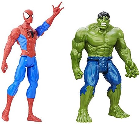 2 LOT Bundle Marvel Titan Hero Series Hulk and Spider-Man Titan Hero Figure 12 "