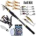 Sougayilang Fishing Rod Reel Combos, Collapsible Telescopic Fishing Pole with Spinning Reel Kit for Adults Kids Outdoor Sport Travel Freshwater Saltwater Fishing